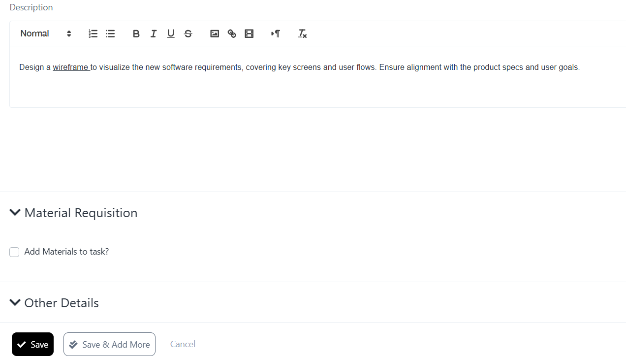 Feature Release: Material requisition