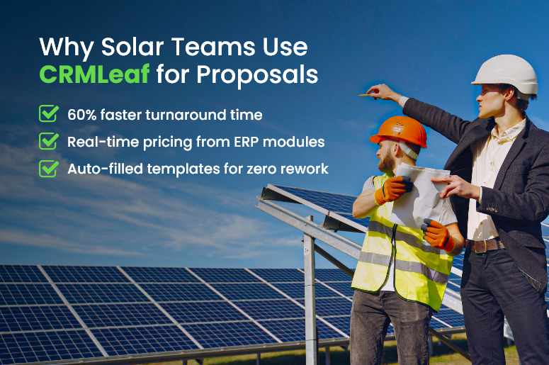 Why solar teams use CRMLeaf for proposals