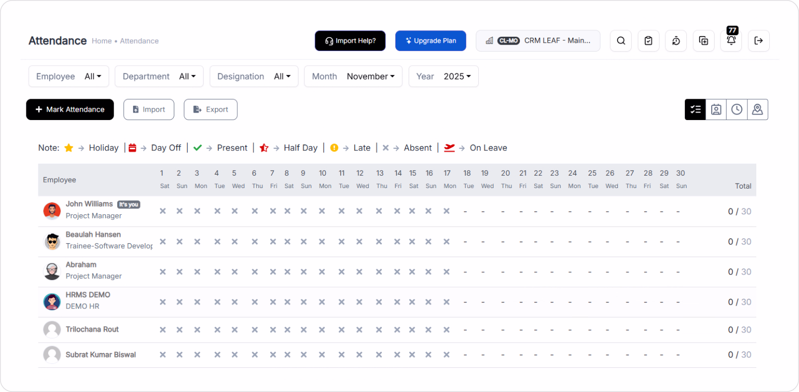 Attendance-shift-overtime-management