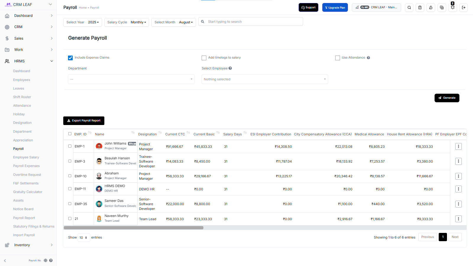 Payroll Enhancements